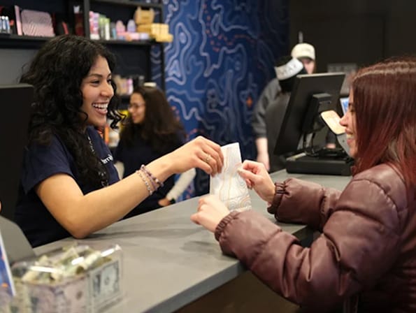 Customer purchasing cannabis products